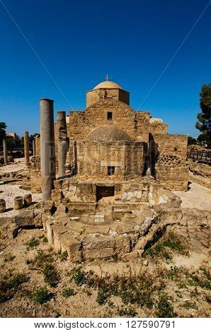 The Panagia Chrysopolitissa church early Byzantine basilica. Paphos Cyprus.