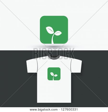 T-shirt Print Design Concept With Eco Design