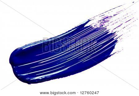 Bac à peinture bleue isolé over white