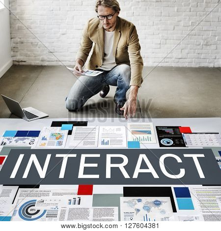 Interact Corporate Future Interacting Interactive Concept