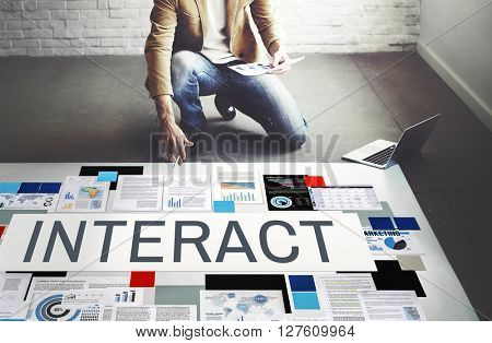 Interact Corporate Future Interacting Interactive Concept