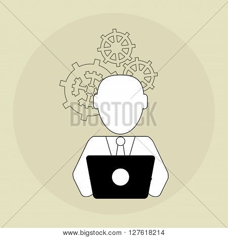 Work concept with icon design, vector illustration 10 eps graphic.