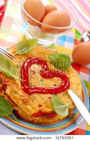 Omelett mit Gemüse