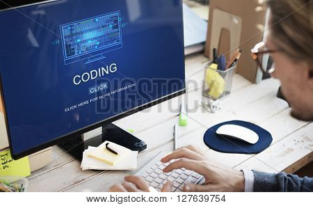 Computer Coding Code Advanced Technology Concept