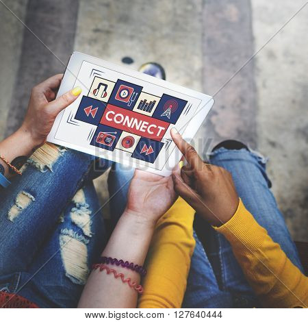 Connect Music Digital Audio Technology Concept