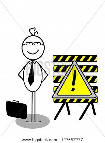 Businessman UnderConstruction .eps10 editable vector illustration design