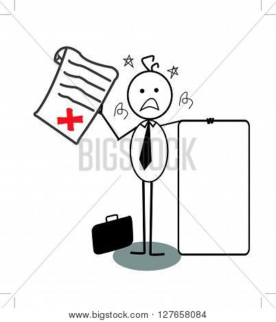 Businessman Rejected .eps10 editable vector illustration design