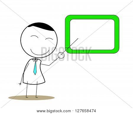 Presentation Man .eps10 editable vector illustration design