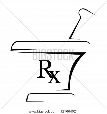 Medical Rx Simple Symbol .eps10 editable vector illustration design