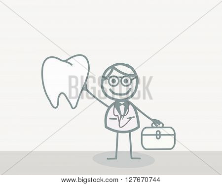 Dentist Doodle .eps10 editable vector illustration design