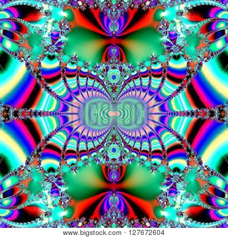 Colorful Fractal Background. A fractal is a natural phenomenon or a mathematical set that exhibits a repeating pattern that displays at every scale.
