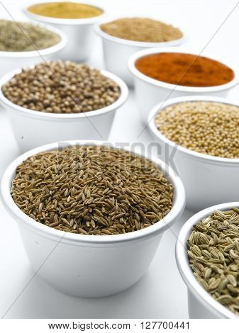 Cumin seed on a white background isolated on a white background