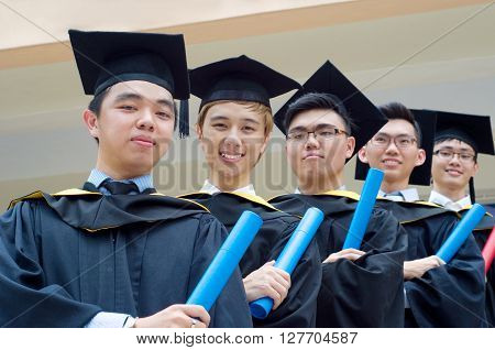 Setapak Kuala Lumpur Malaysia. Nov 07 2015:Graduates from Universiti Tunku Abdul Rahman (UTAR) share their joy with friends during convocation.UTAR is a leading public university in Malaysia.