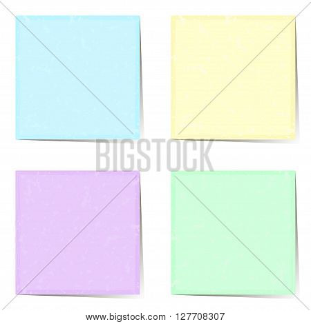 Isolated stickers pastel for notes, vector illustration