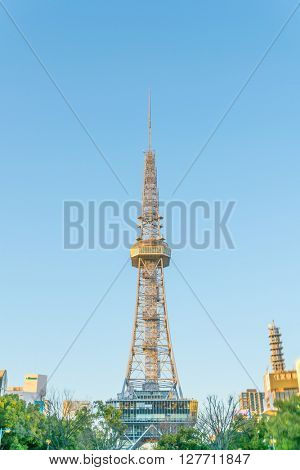 NAGOYA, JAPAN - FEB 07: Oasis 21 in Nagoya, Japan on FEB 07, 2016. A shopping complex nearby Nagoya Tower, its large oval glass roof structure floats above ground level
