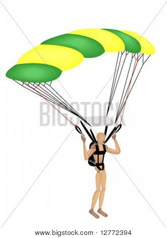 Mannekiini sarja: Sky Diving - vektori