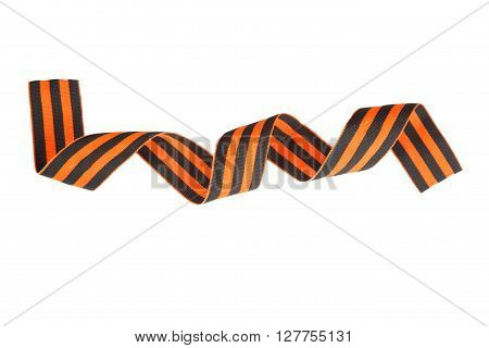 Symbols Of Victory In Great Patriotic War St. George's Ribbon Isolated On A White Background