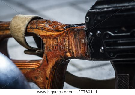 soviet russian weapon: machine gun PKM detail
