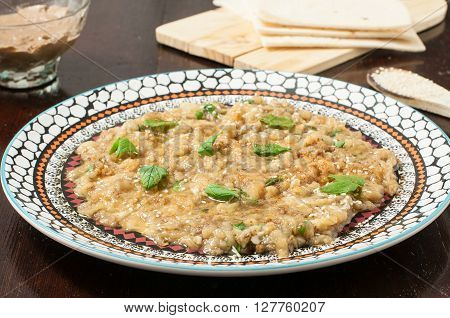 babaganoush Lebanese recipe made with eggplant asia