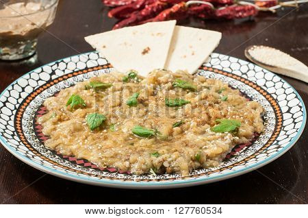 babaganoush Lebanese recipe made with eggplant asia