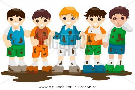 Kinder (von spielen) schmutzig - Vector