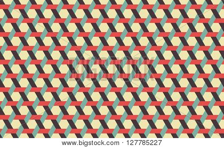 Seamless Isometric Abstract Pattern. Geometry Pattern. Seamless Background. Vector Stock.