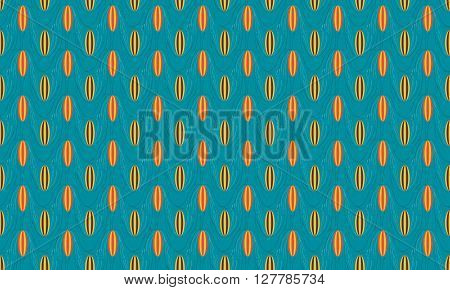 Wave Board Retro Seamless Pattern Background. Summer Pattern Design. Vector Stock.