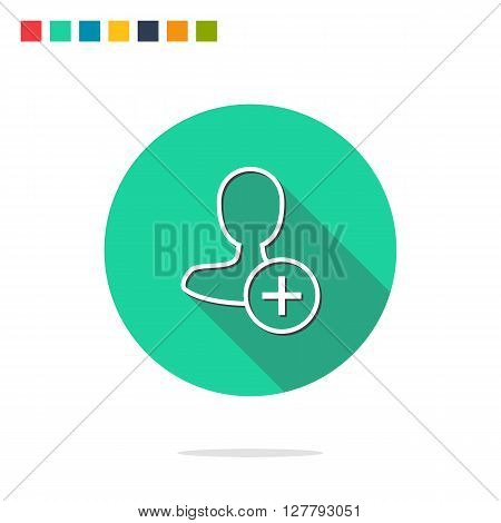 Solid Male User Icon In Four Colours