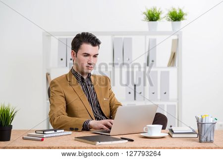 Businessman Using Laptop