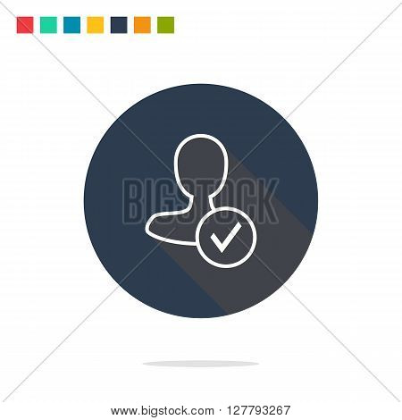 Solid Male User Icon In Four Colours