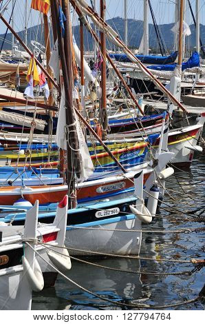 Sanary sur Mer France - april 20 2016 : boats in the port