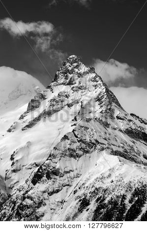 Black And White Winter Mountains