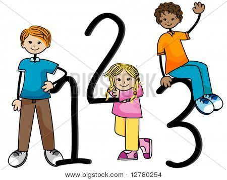 123 Děti - vektor