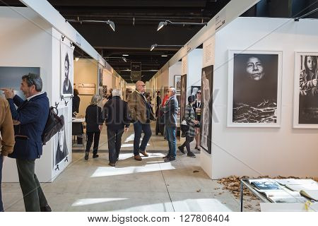 People Visiting Mia 2016 In Milan, Italy