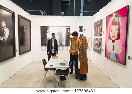 People Visiting Mia 2016 In Milan, Italy