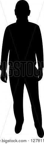 a man body black color silhouette vector
