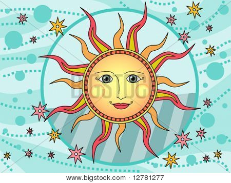 Hippi Sun - vektor