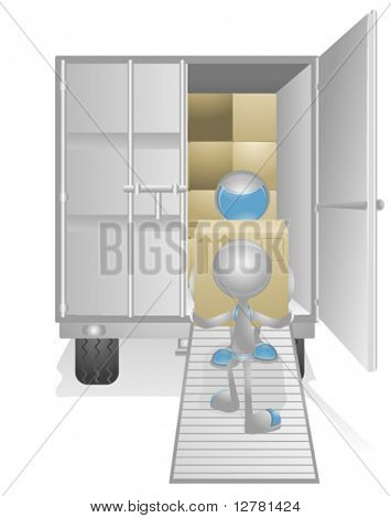 3D Vector robotti: laatikot