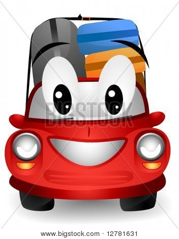 Viagem de carro - vetor