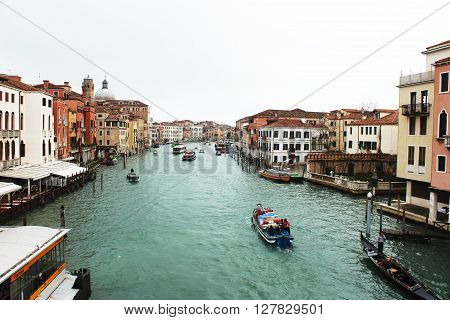 Venice, Italy - 2013 March 12. 
Canal in Venice, Italy.