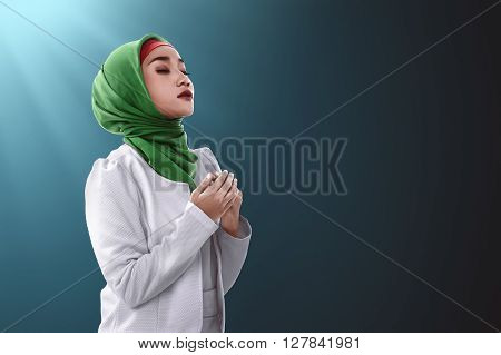 Asian Muslim Woman Praying