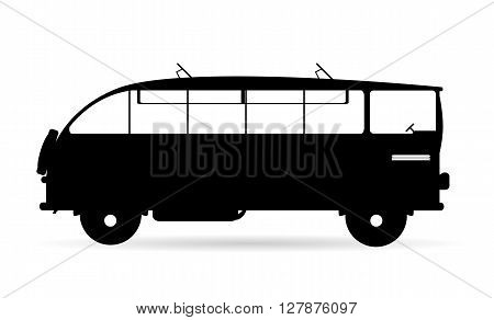Black-and-white logo of the bus jet object