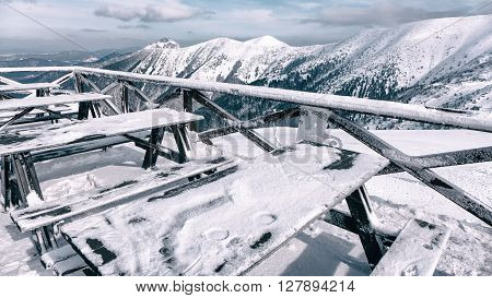 Winter in ski resort Vratna - Slovakia