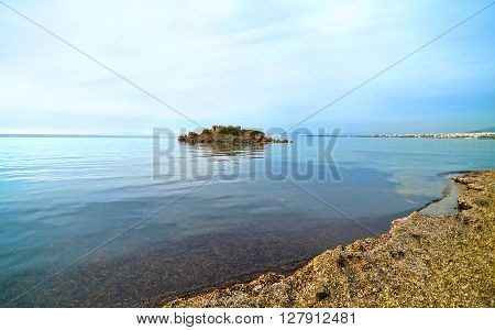 landscape of Kavouri beach in Attica Greece