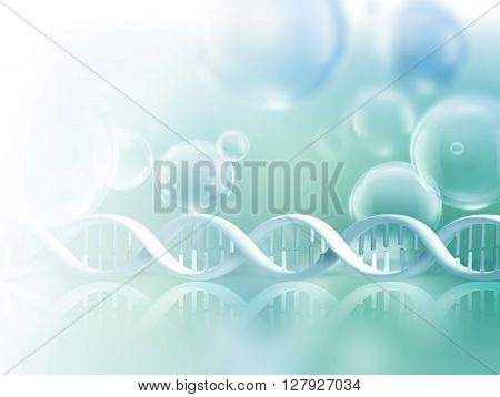 Abstract science background with white DNA strands