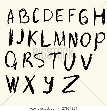 manual alphabet ink letter learning lettering blotch