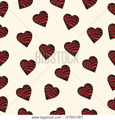heart pattern red love drawn packaging background