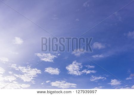 Blue sky with clouds background and texture