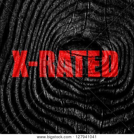 Xrated sign isolated