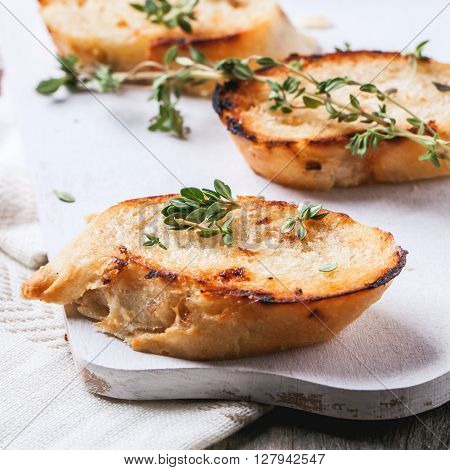 Fried Bread Croutons With Thym